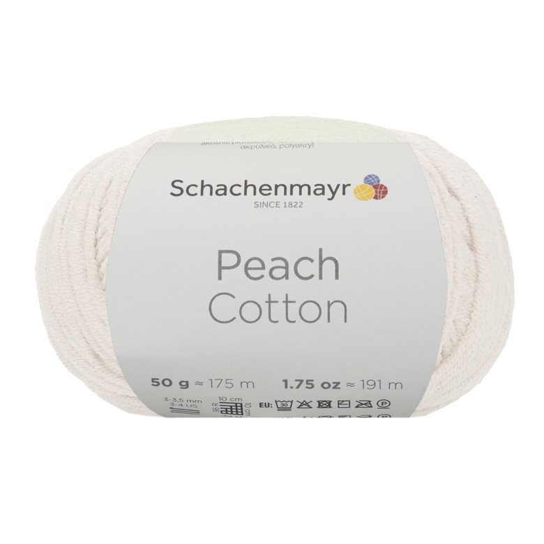500 g Schachenmayr Peach Cotton 60% pamut 40% akril. Tű 3-3,5 mm. 00101