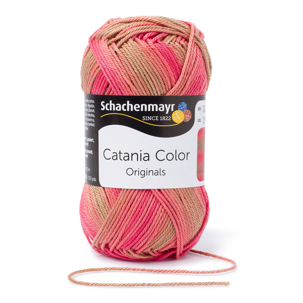 500 g Schachenmayr Catania Color 100% pamut fonal. 50 g 125 m. Tű 2,5-3,5. 00227
