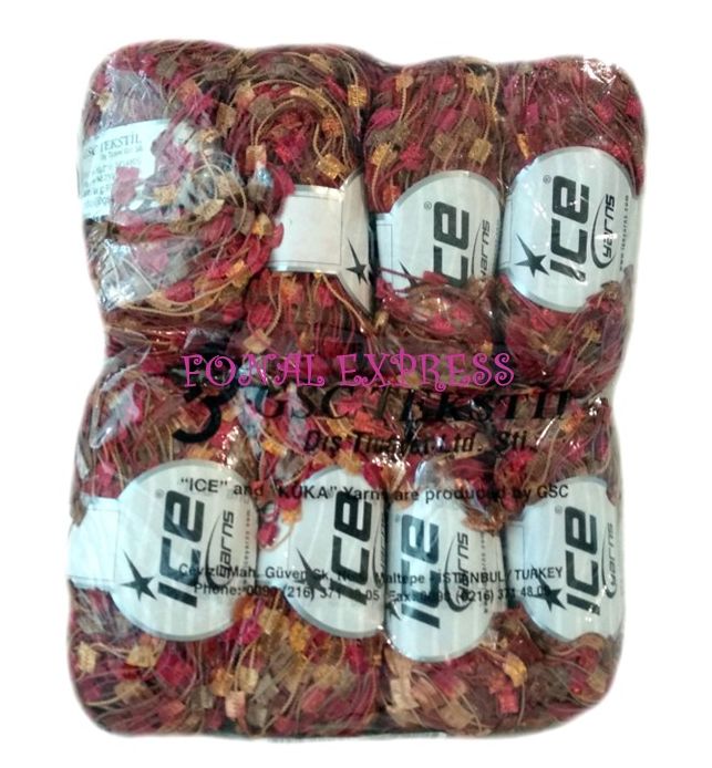 400 g ICE YARNS BUTTERFLY 100% polyester fonal. Tű 5-8 mm.