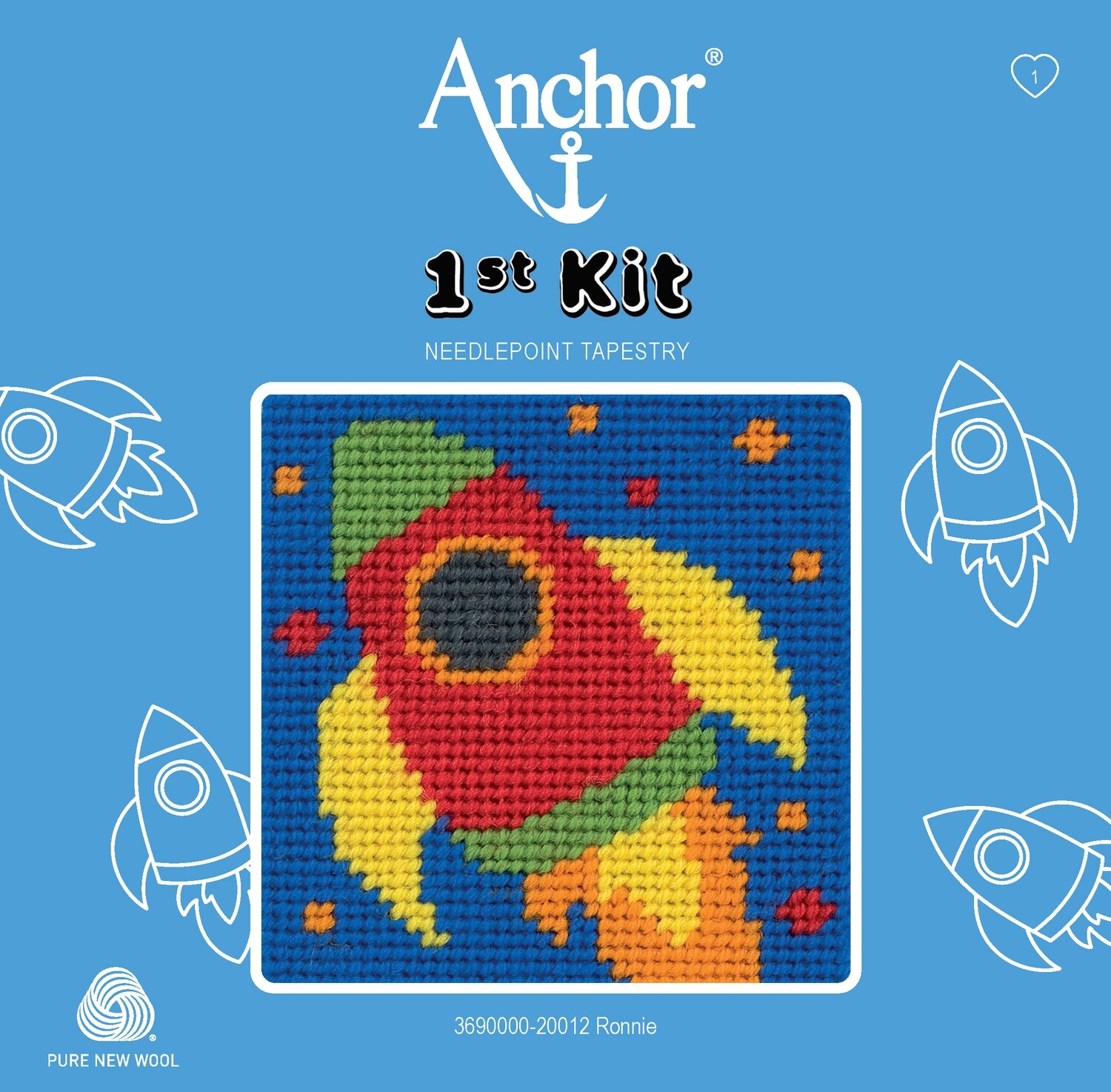 Anchor '1st Kit' gobelin hímzőkészlet gyerekeknek. Űrrakéta 20012