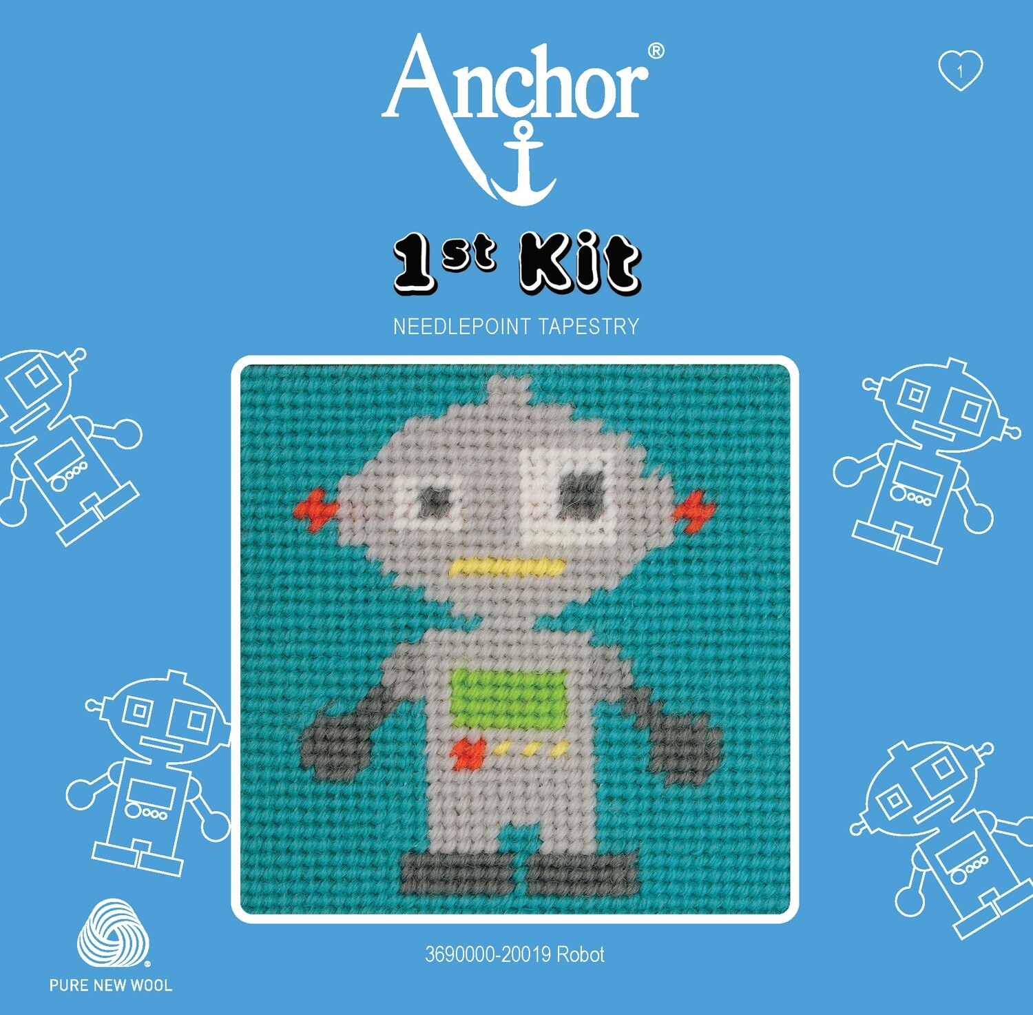 Anchor '1st Kit' gobelin hímzőkészlet gyerekeknek. Robot 20019