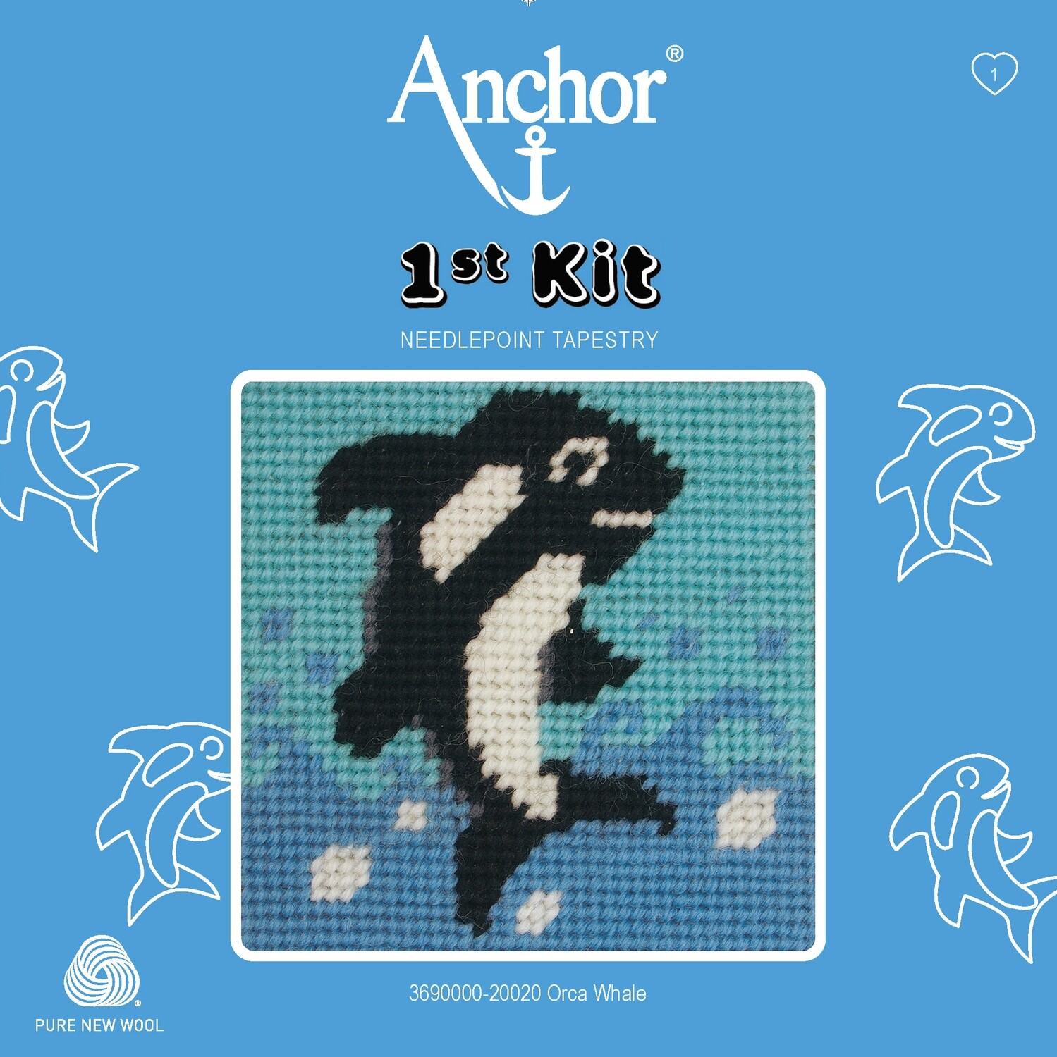 Anchor '1st Kit' gobelin hímzőkészlet gyerekeknek. Bálna 20020
