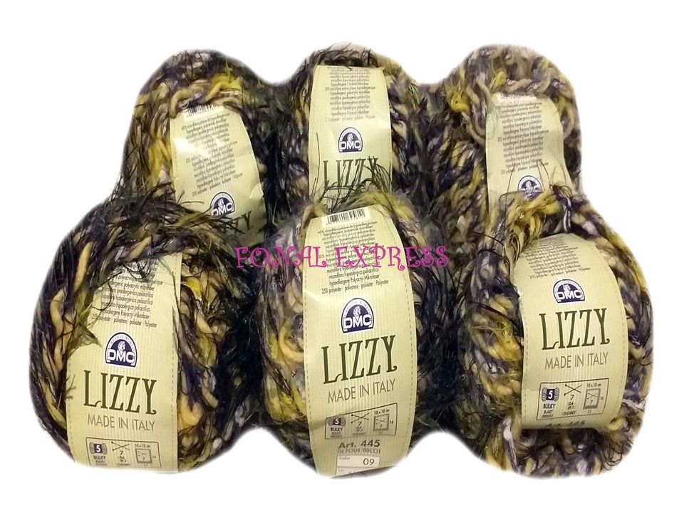 300 g DMC LIZZY színátmenetes melíros akril fonal. Tű 7 mm. 