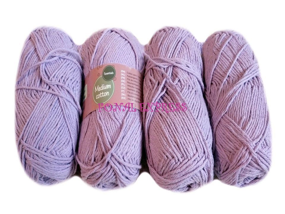 380 g ALISON & MAE medium cotton lila 100% pamut fonal. Tű 4-5 mm. 