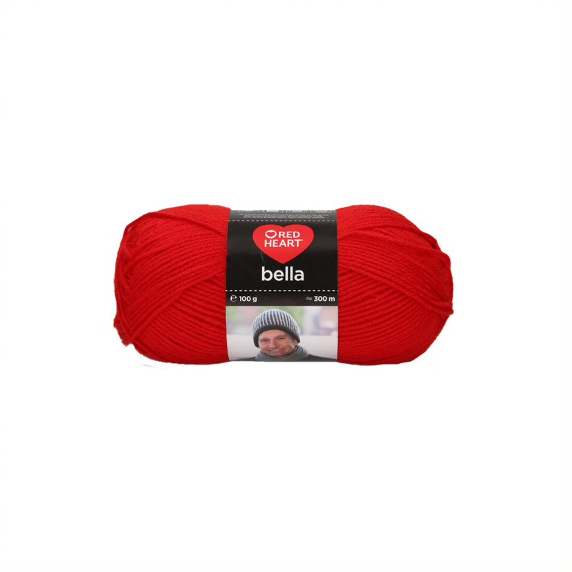 1 kg 10 db Red Heart Bella 100% akril fonal. Tű 3-4 mm. Piros 00041.