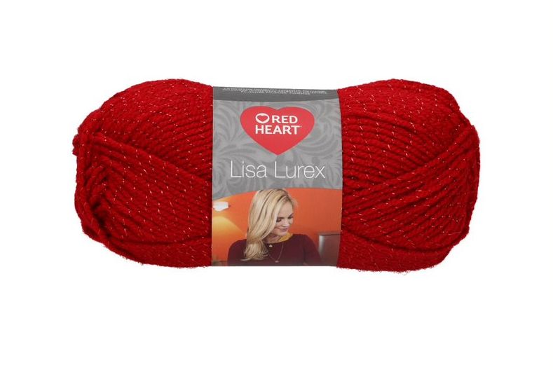 500 g 10 db Red Heart Lisa Lurex 97% akril 3% poliészter. Tű 4-4,5 mm. Piros 008