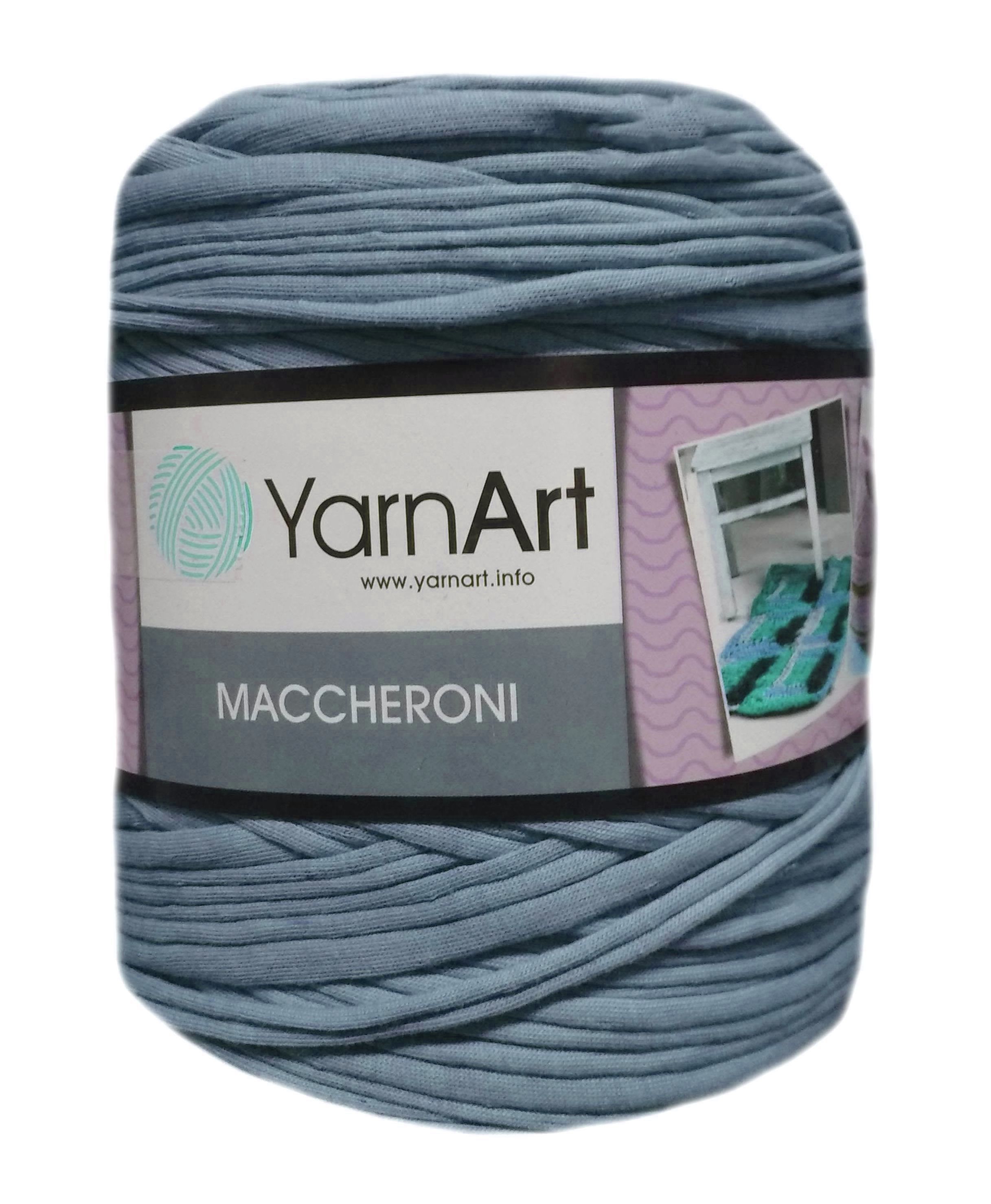 YarnArt MACCHERONI, farmerkék  póló fonal.Tű 12-15 mm.