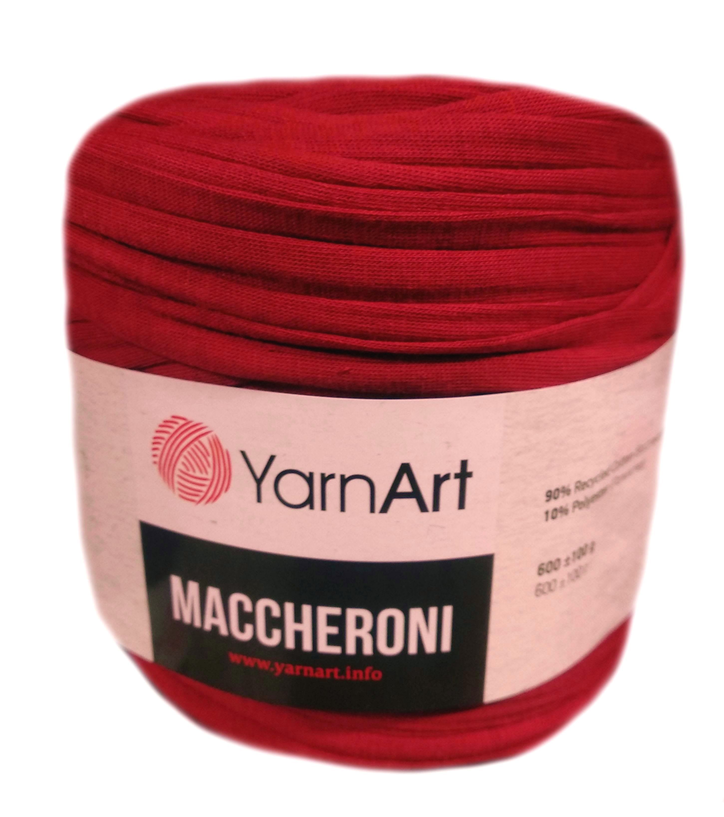 YarnArt MACCHERONI, piros póló fonal.Tű 12-15 mm.