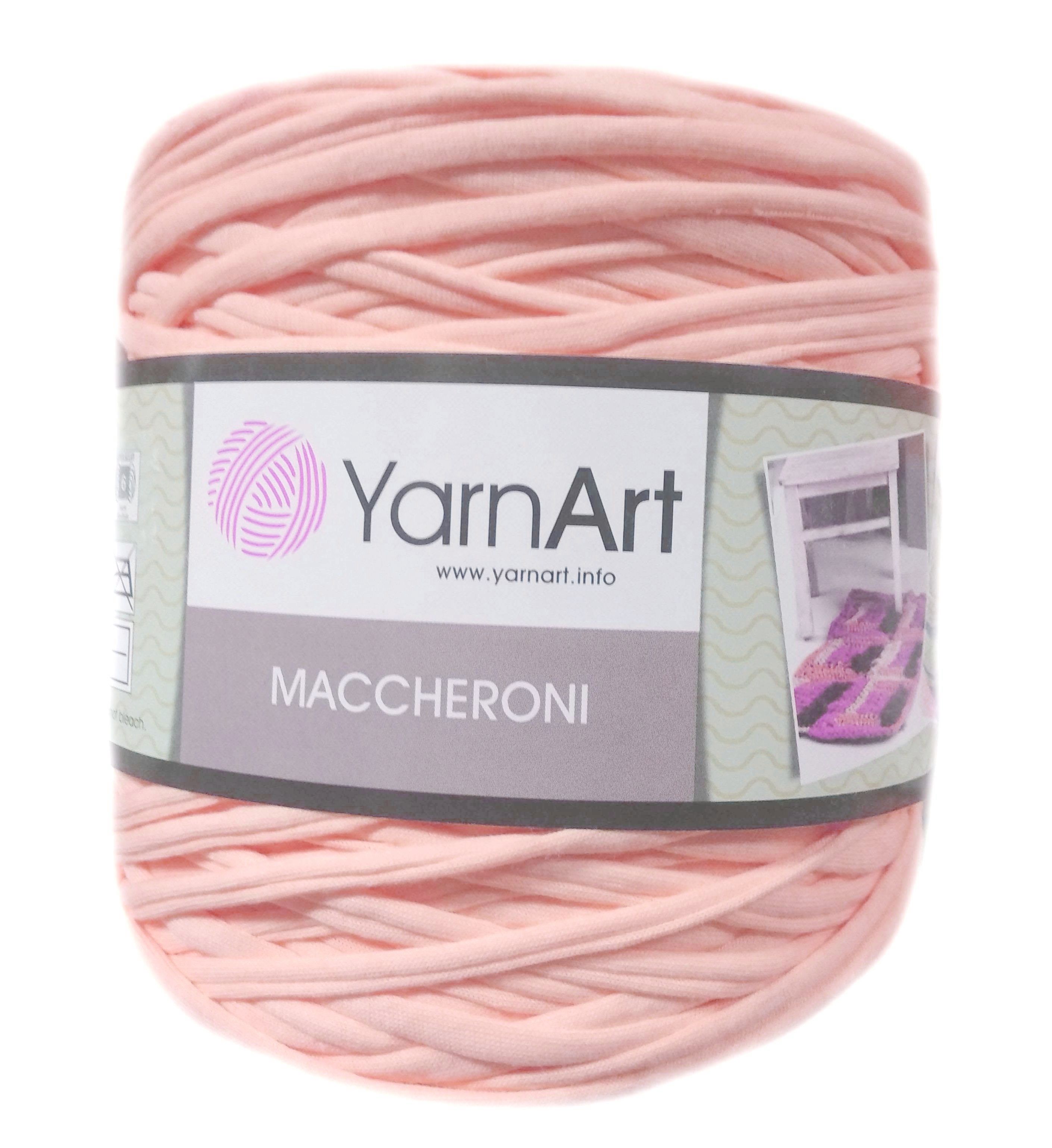 YarnArt MACCHERONI, barackos rózsaszín póló fonal.Tű 12-15 mm.