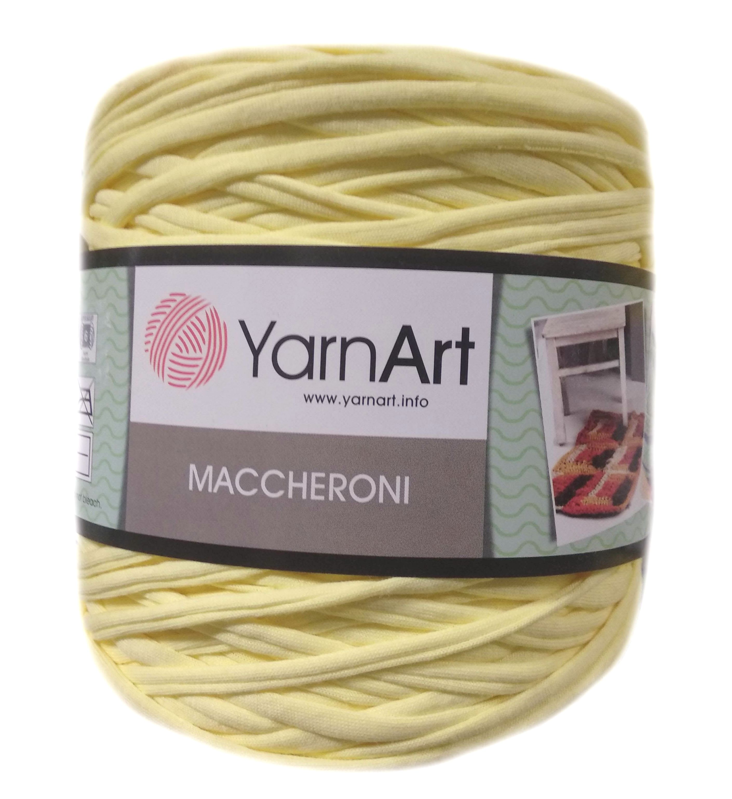 YarnArt MACCHERONI, citromsárga póló fonal.Tű 12-15 mm.