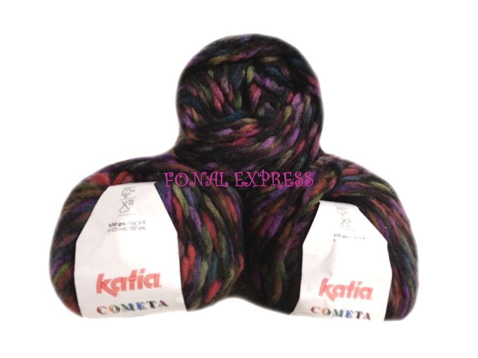 120 g KATIA COMETA színátmenetes gyapjú fonal. Tű 5-5,5 mm.