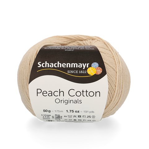 500 g Schachenmayr Peach Cotton 60% pamut 40% akril. Tű 3-3,5 mm. 00102