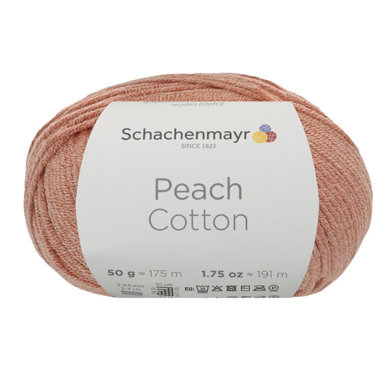 500 g Schachenmayr Peach Cotton 60% pamut 40% akril. Tű 3-3,5 mm. 00130