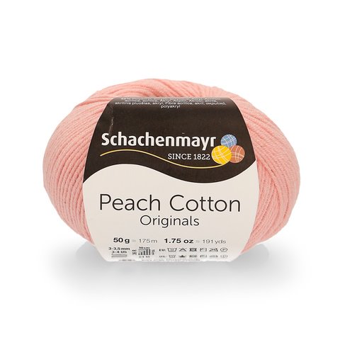 500 g Schachenmayr Peach Cotton 60% pamut 40% akril. Tű 3-3,5 mm. 00135