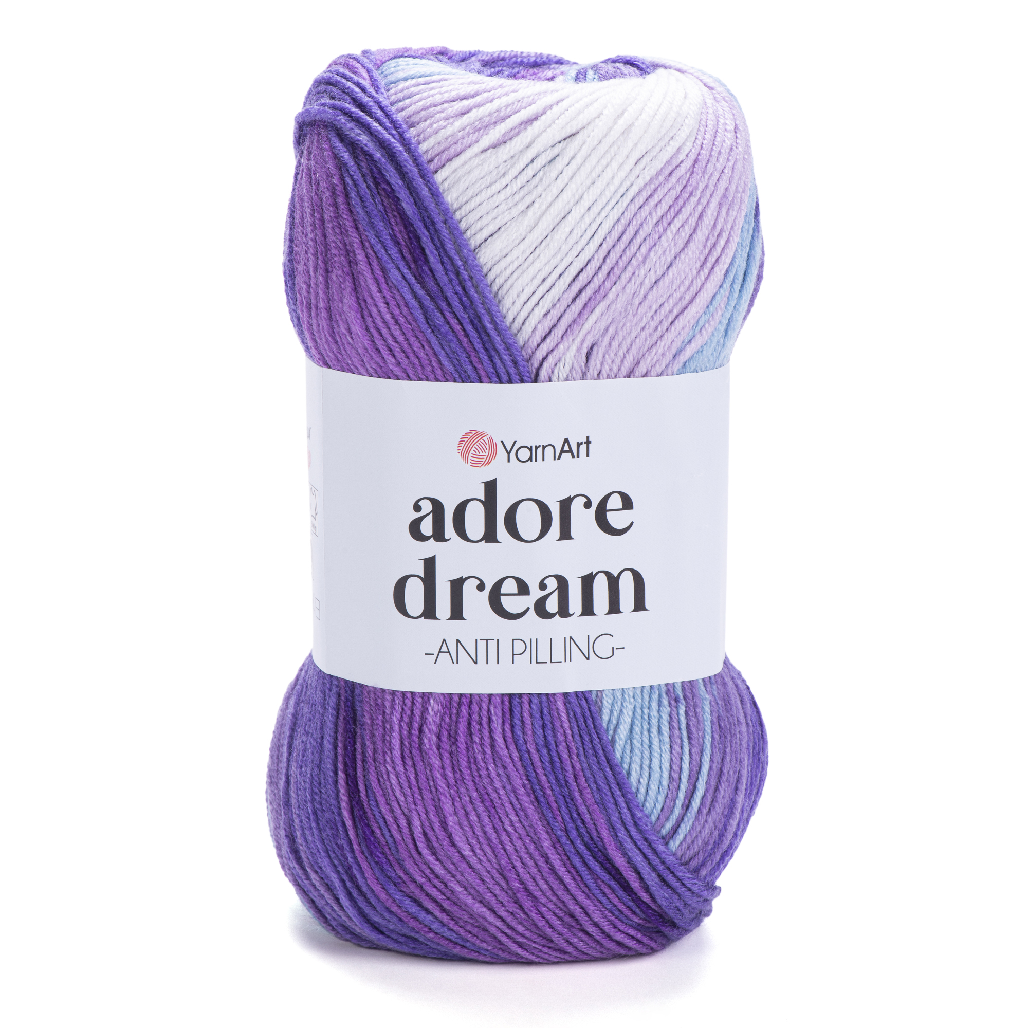 500 g 5 db YarnArt ADORE DREAM színátmenetes akril fonal. Tű 4 mm. Szín 1056