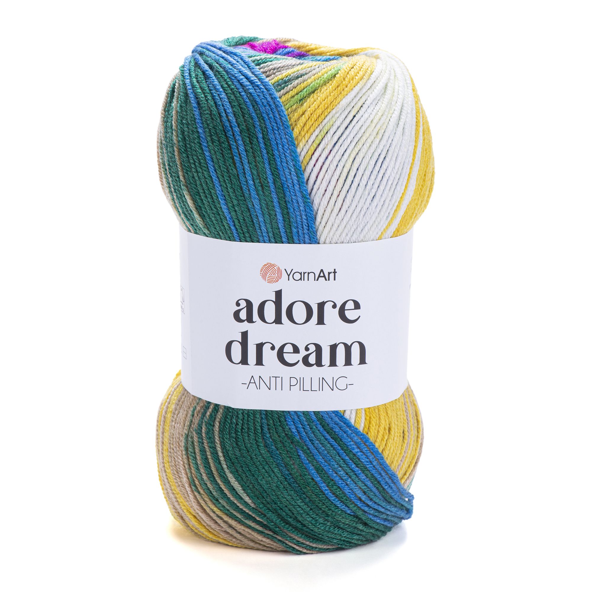 500 g 5 db YarnArt ADORE DREAM színátmenetes akril fonal. Tű 4 mm. Szín 1057