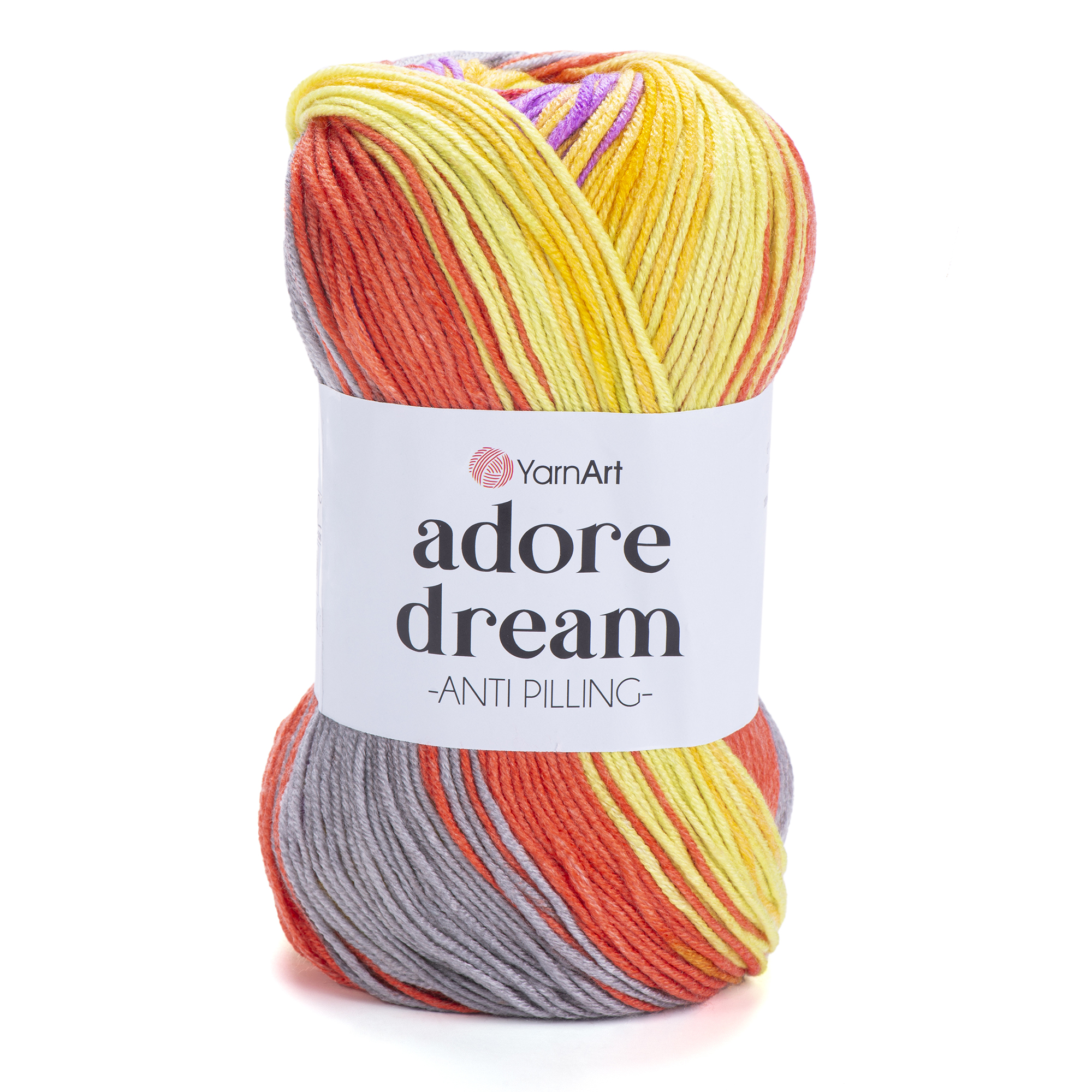 500 g 5 db YarnArt ADORE DREAM színátmenetes akril fonal. Tű 4 mm. Szín 1060