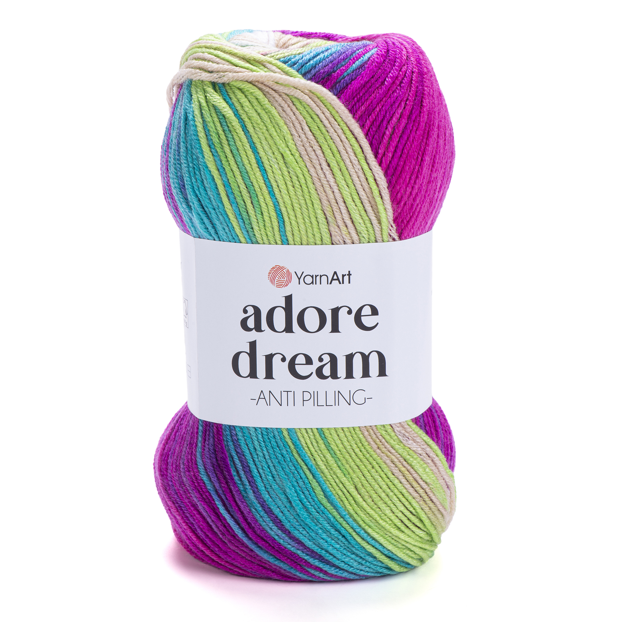 500 g 5 db YarnArt ADORE DREAM színátmenetes akril fonal. Tű 4 mm. Szín 1063