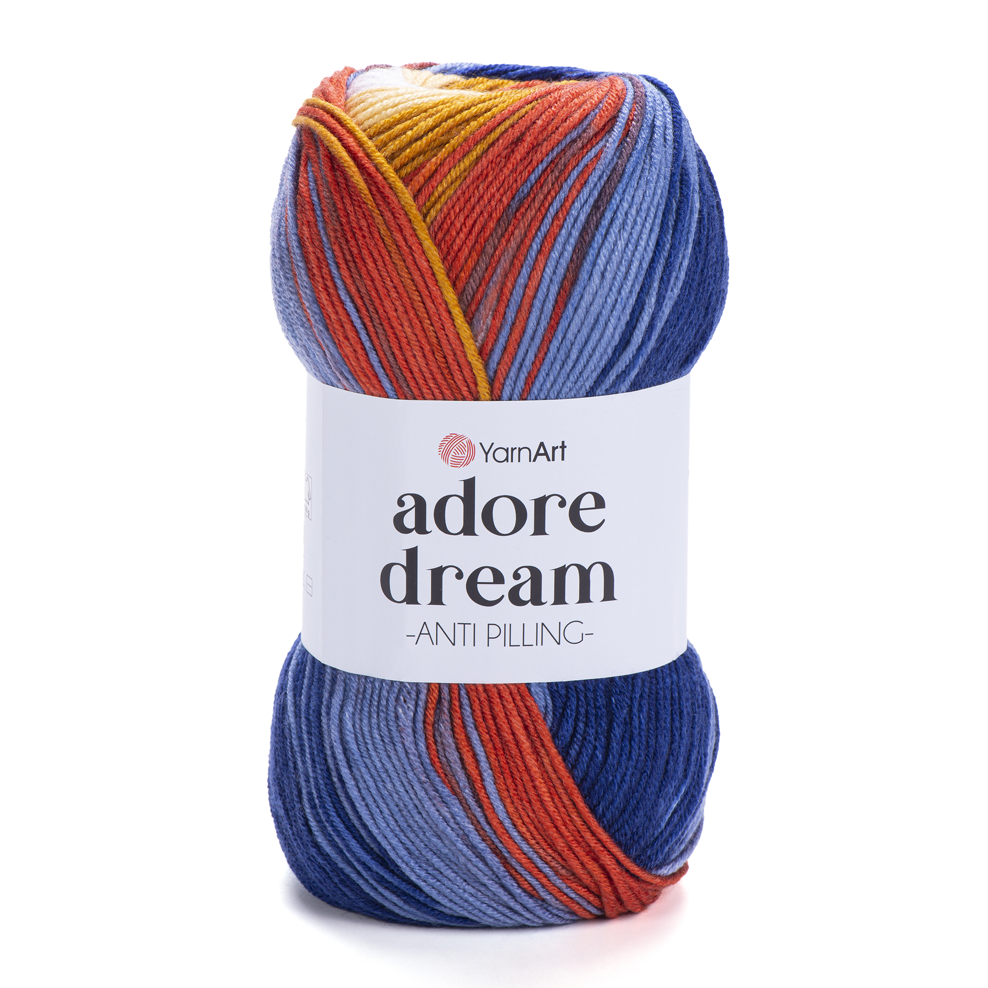 500 g 5 db YarnArt ADORE DREAM színátmenetes akril fonal. Tű 4 mm. Szín 1065