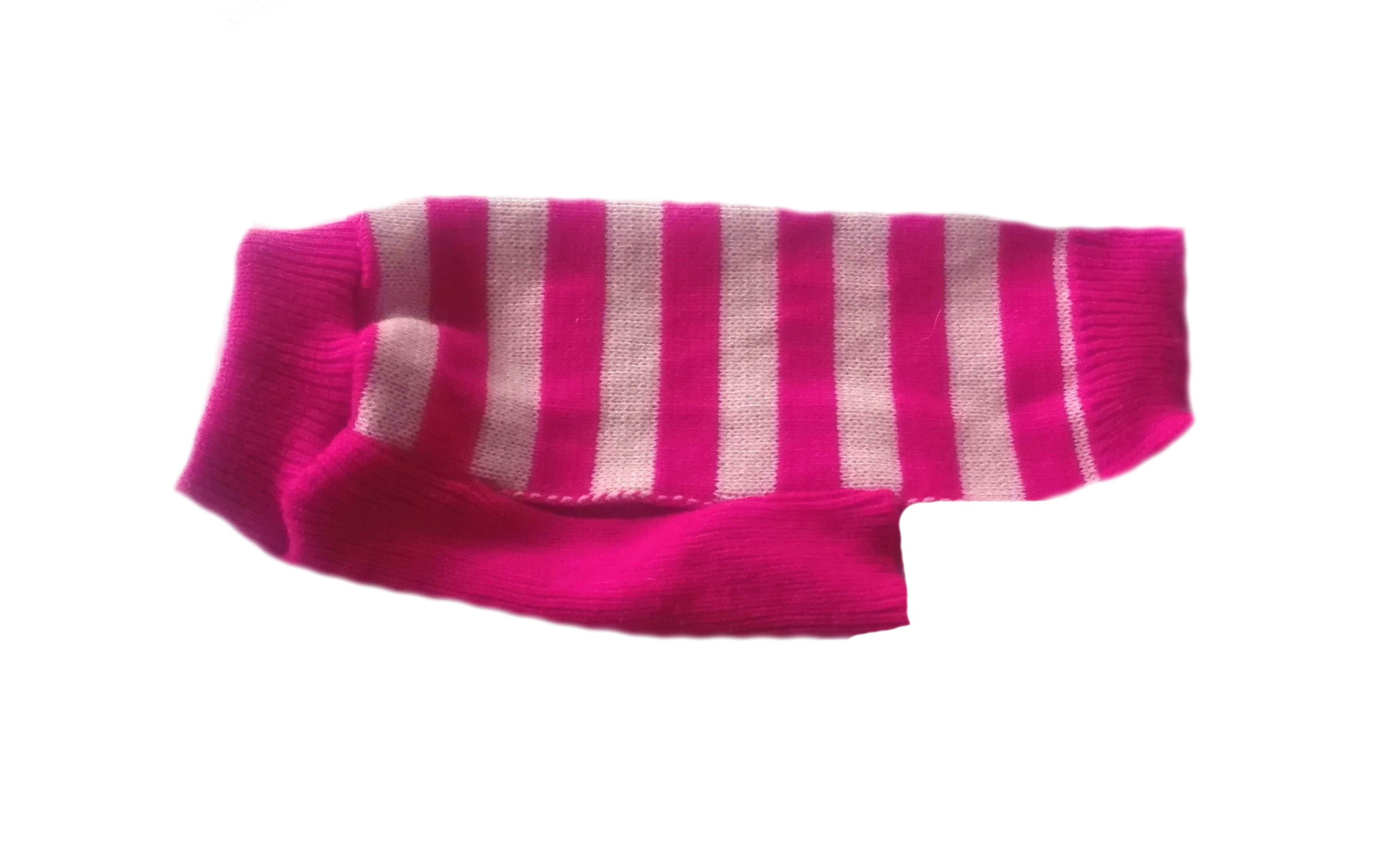 Rózsaszín kötött kutyaruha, pulóver. Háthossz 31 cm. 
