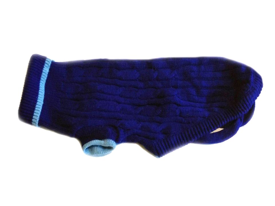 ANCOL kék kötött kutyaruha, pulóver. Háthossz 40 cm. 