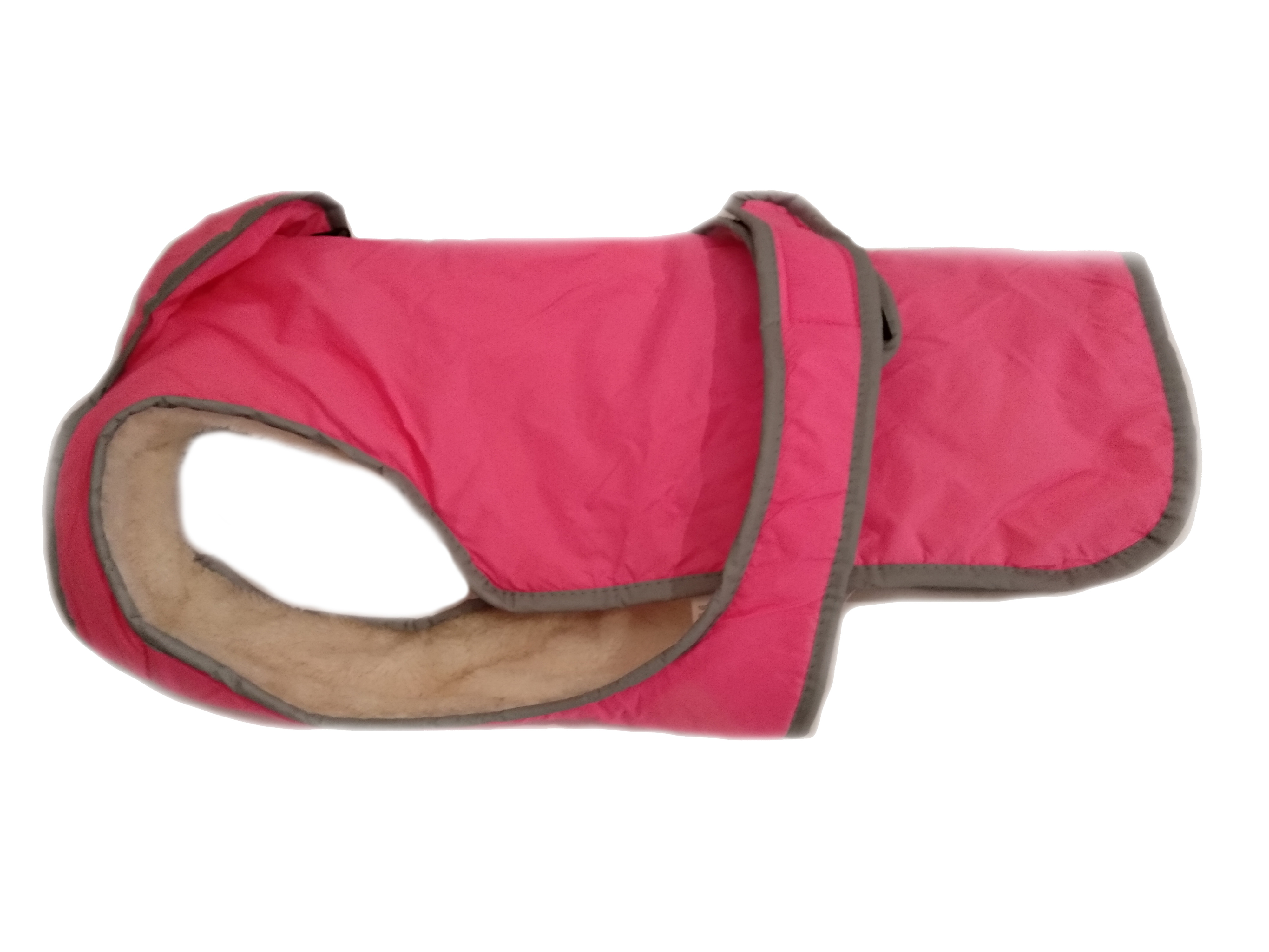 Rózsaszín kutyaruha, kabát. Háthossz 48 cm. 
