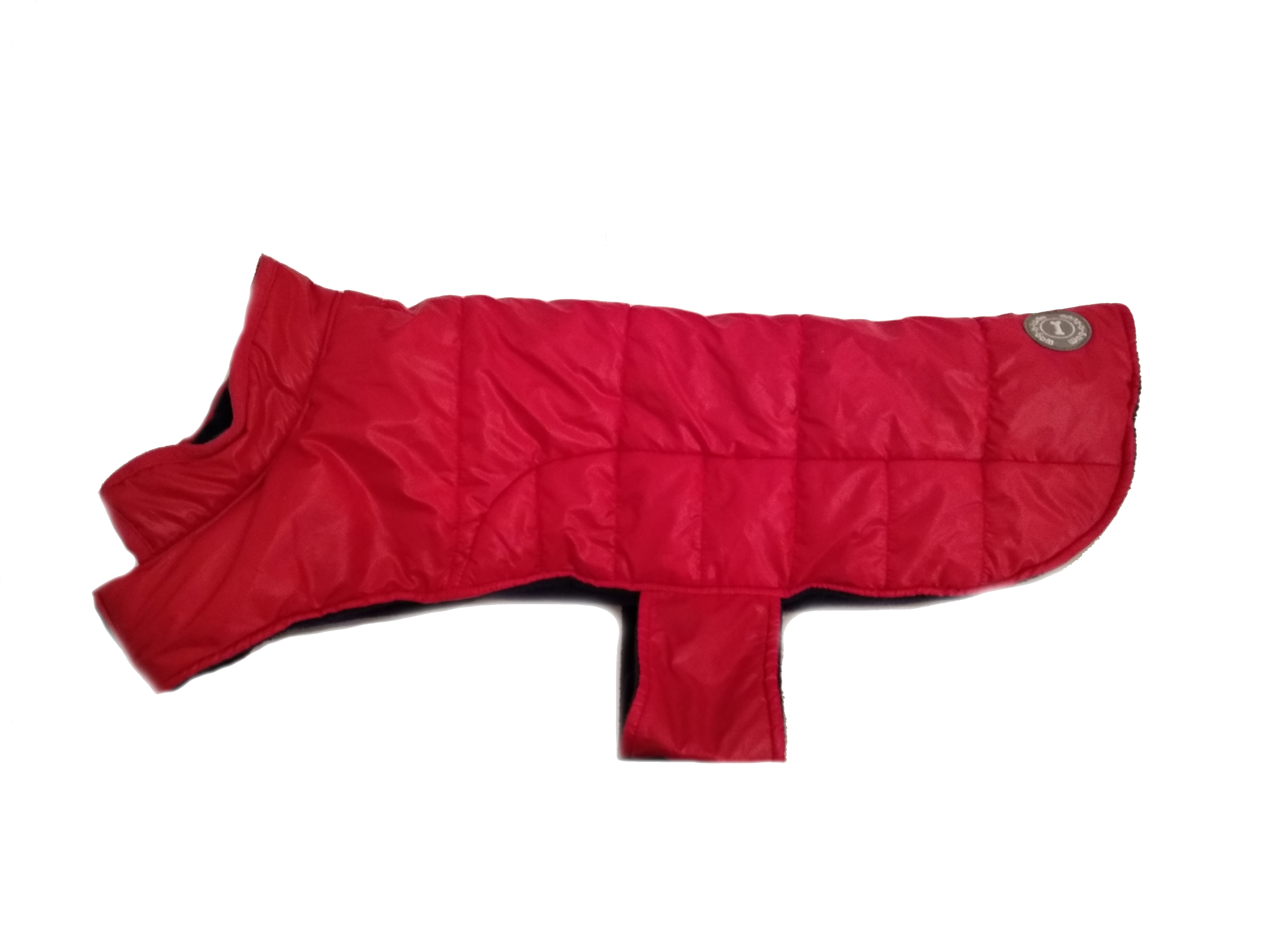 WAG-A-TUDE piros kutyaruha, hátvédő. Háthossz 48 cm. 