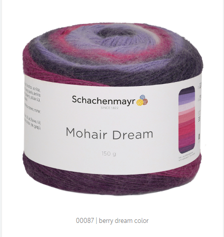 900 g 6 db Schachenmayr Mohair Dream 84% akril 8% mohair 8% gyapjú. Tű 3,5-4. 87