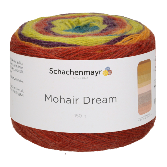 900 g 6 db Schachenmayr Mohair Dream 84% akril 8% mohair 8% gyapjú. Tű 3,5-4. 91
