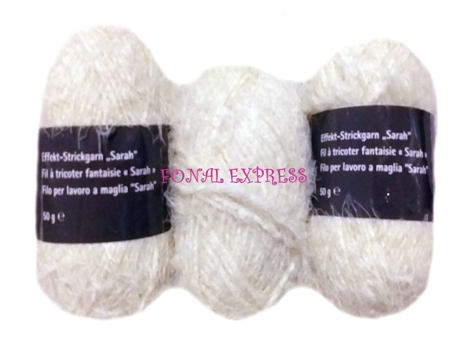 175 g 4 db FIL Á TRICOTER CRELANDO SARAH törtfehér fonal. Tű kb. 3-4 mm. 