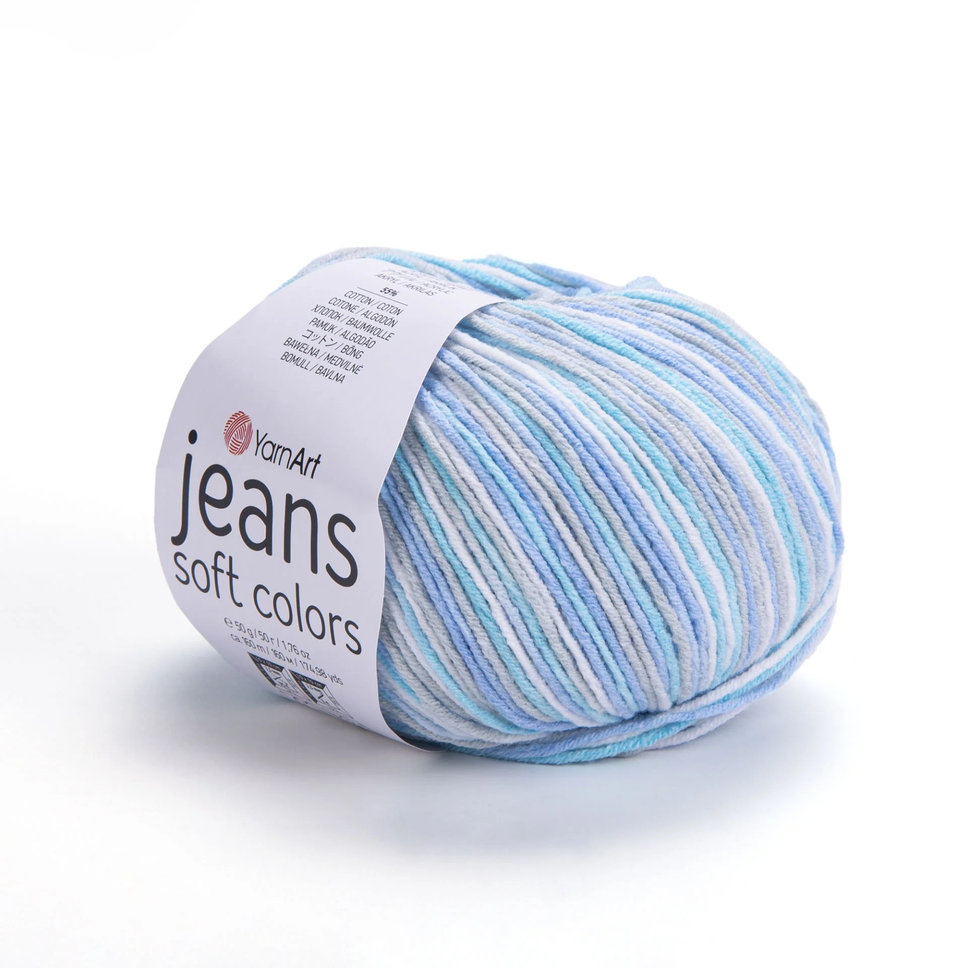 500 g 10 db YarnArt JEANS SOFT COLORS 55% pamut 45% akril fonal. Tű 3,5 mm. Szín 6203