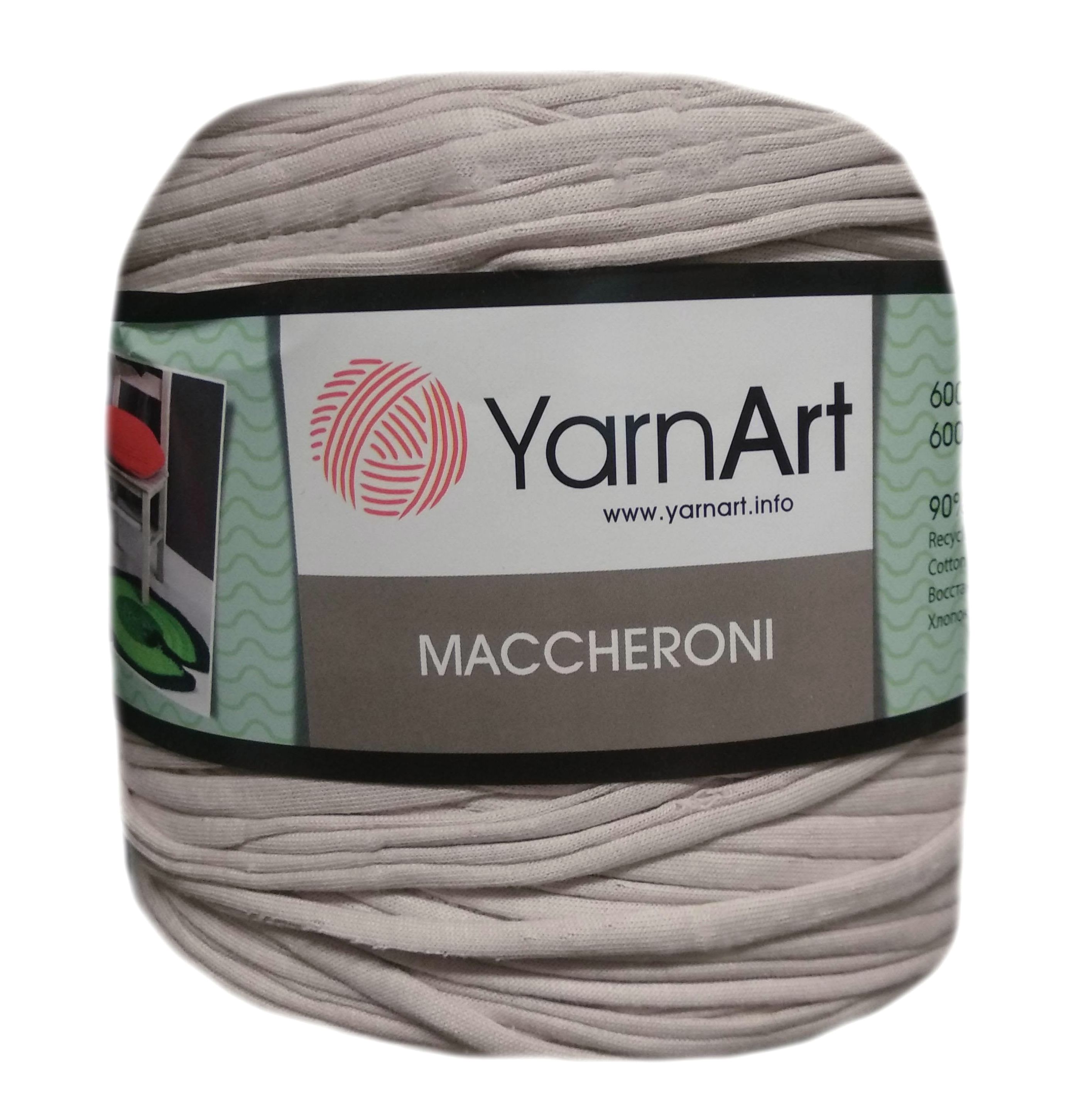 YarnArt MACCHERONI, világosszürke póló fonal.Tű 12-15 mm.