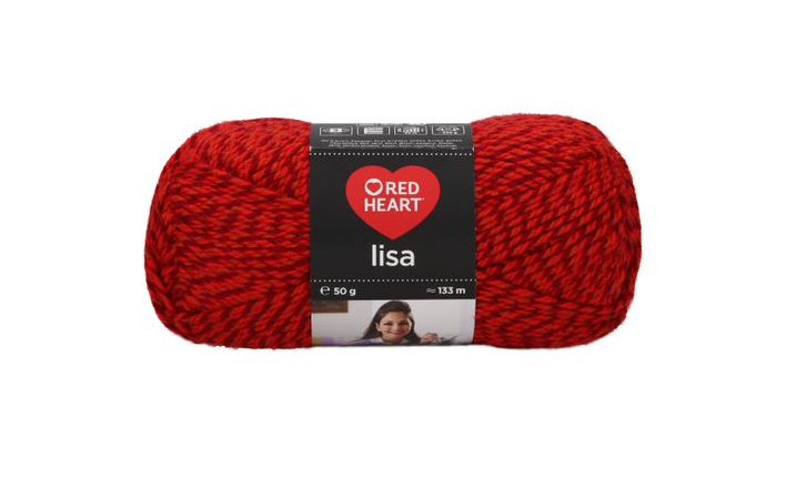 500 g 10 db Red Heart Lisa 100% akril fonal. Tű 4-4,5 mm. Láva mouline 05680.