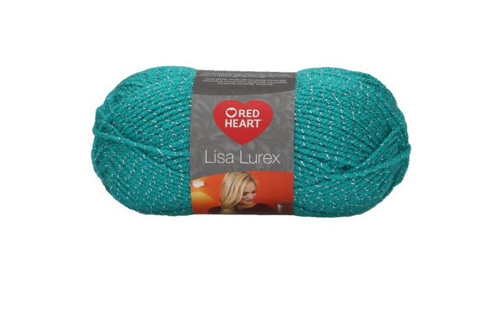 500 g 10 db Red Heart Lisa Lurex 97% akril 3% poliészter. Tű 4-4,5 mm. Smaragd.