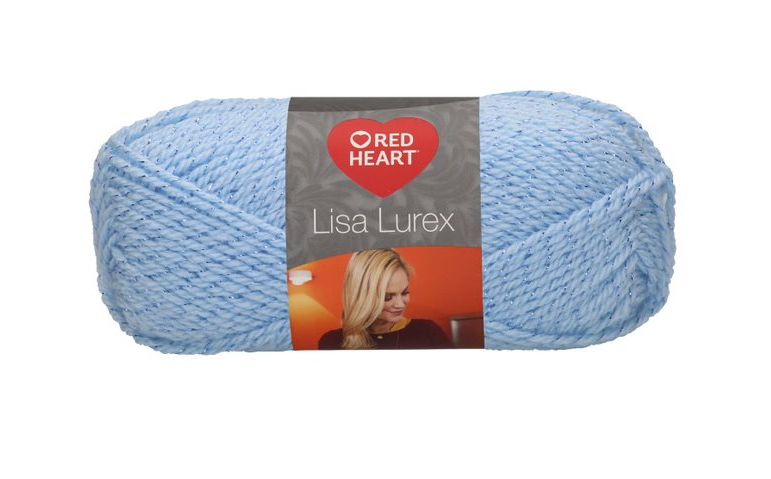 500 g 10 db Red Heart Lisa Lurex 97% akril 3% poliészter. Tű 4-4,5 mm. Vil.kék.