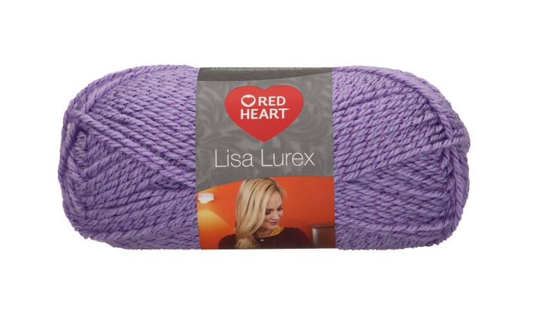 500 g 10 db Red Heart Lisa Lurex 97% akril 3% poliészter. Tű 4-4,5 mm. Lila 0015