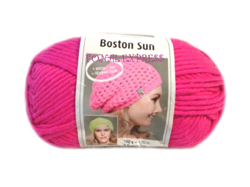 100 g SCHACHENMAYER Boston Sun pink pamut akril fonal. Tű 7-8 mm.