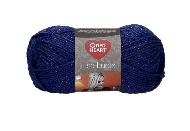 500 g 10 db Red Heart Lisa Lurex akril poliészter. Tű 4-4,5. Tengerészkék 0012.