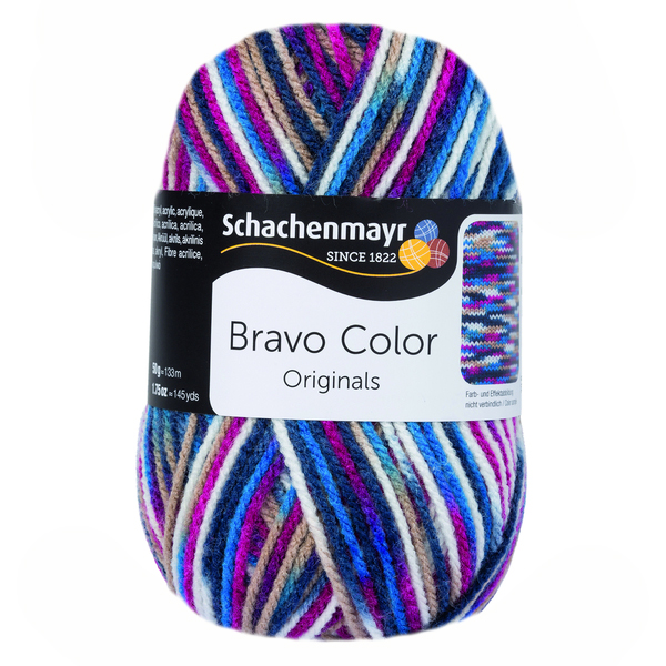 1 kg 20 db Schachenmayr Bravo Color 100% akril fonal. Tű 3-4 mm. 02129