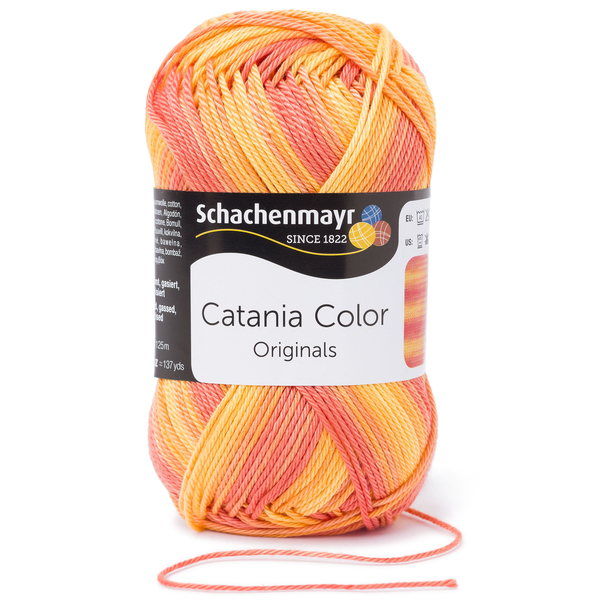 500 g Schachenmayr Catania Color 100% pamut fonal. 50 g 125 m. Tű 2,5-3,5. 00228