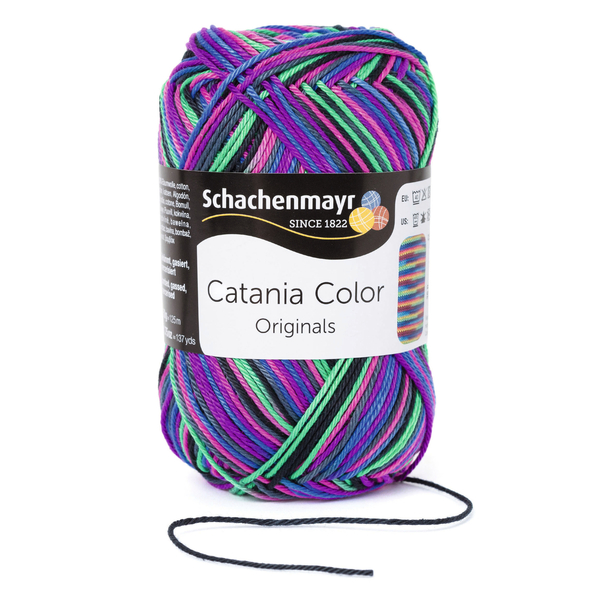 500 g Schachenmayr Catania Color 100% pamut fonal. 50 g 125 m. Tű 2,5-3,5. 00215