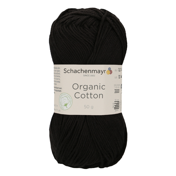 500 g Schachenmayr Organic Cotton 100% pamut fonal. 50 g 155 m.Tű 2,5-3 mm.00099