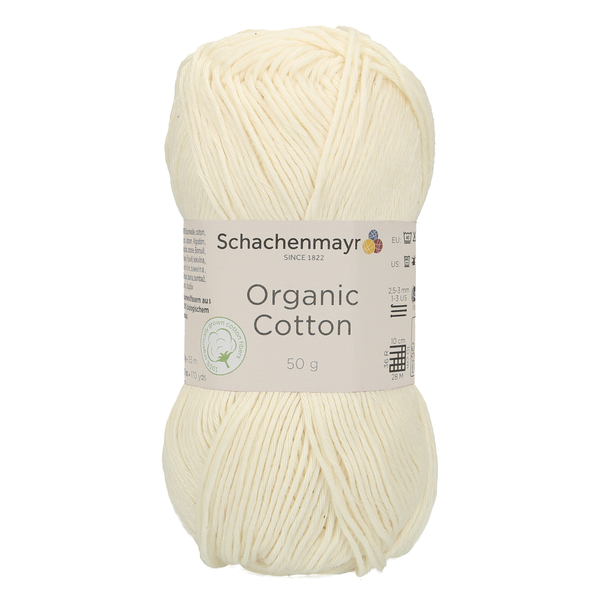 500 g Schachenmayr Organic Cotton 100% pamut fonal. 50 g 155 m.Tű 2,5-3 mm.00002