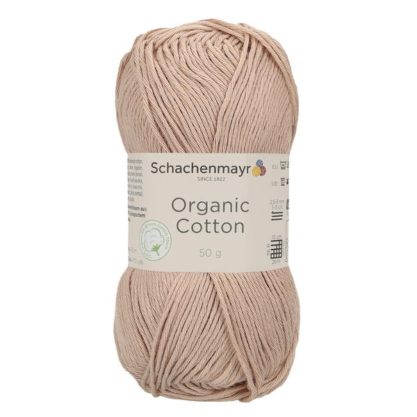 500 g Schachenmayr Organic Cotton 100% pamut fonal. 50 g 155 m.Tű 2,5-3 mm.00036