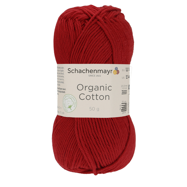 500 g Schachenmayr Organic Cotton 100% pamut fonal. 50 g 155 m.Tű 2,5-3 mm.00031