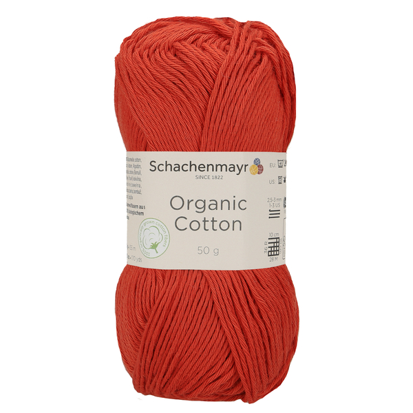 500 g Schachenmayr Organic Cotton 100% pamut fonal. 50 g 155 m.Tű 2,5-3 mm.00030