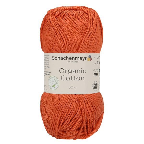 500 g Schachenmayr Organic Cotton 100% pamut fonal. 50 g 155 m.Tű 2,5-3 mm.00025