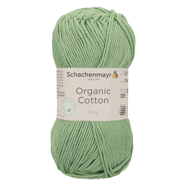 500 g Schachenmayr Organic Cotton 100% pamut fonal. 50 g 155 m.Tű 2,5-3 mm.00072