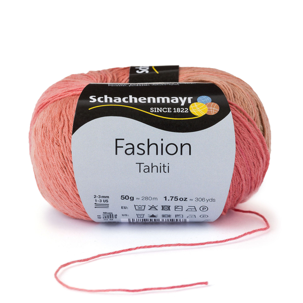 500 g Schachenmayr Tahiti 99% pamut fonal. 50 g 280 m. Tű 2-3 mm. 07622