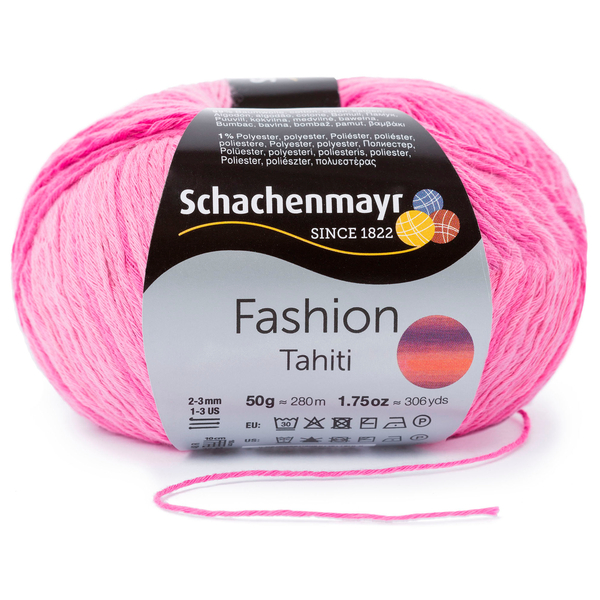 500 g Schachenmayr Tahiti 99% pamut fonal. 50 g 280 m. Tű 2-3 mm. 07690